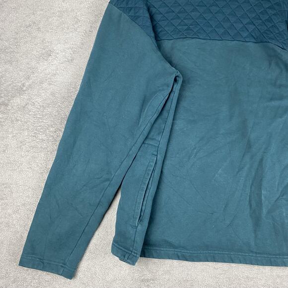 Columbia Hoodie Pullover Mens Large Blue Quilted Hood Outdoor Activewear AM5304 - Picture 10 of 16